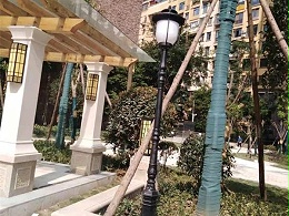 鑫永虹照明内江威远再添欧式庭院灯工程案例