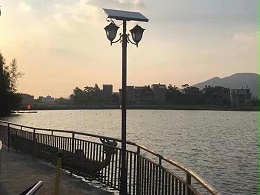 仿古太阳能庭院灯-鑫永虹照明玉林**公园工程案例
