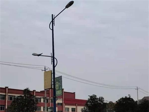鑫永虹新农村道路建设8米双臂led路灯工程案例
