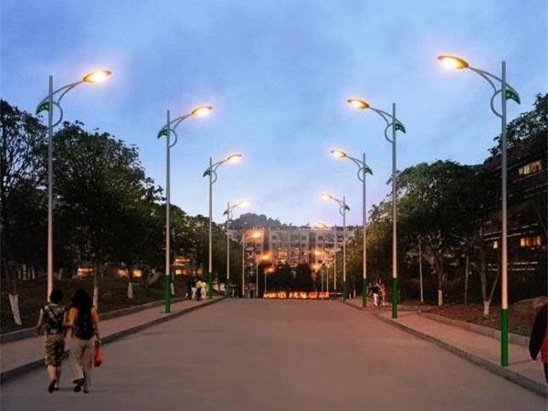 鑫永虹照明LED路灯助力贵州松桃第三高级中学道路亮化项目